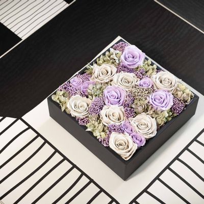 Decorative objects - Preserved Flower Box - Square Size L - BENOIT SAINT AMAND