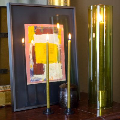 Decorative objects - Coloured Recycled Glass Candle Holder - MAISON PECHAVY