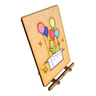 Stationery - Wooden Card - LE PETIT PRINCE balloon - KOMONI AMSTERDAM