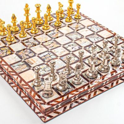 Pièces uniques - Jeu d'Échecs en Bois et Coquillages - FOWA