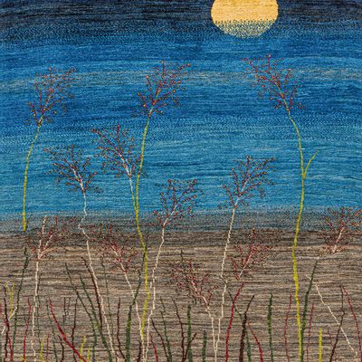 Tapis design - Full Moon Glow over Reedlands, Gabbehs Flora & Fauna - ZOLLANVARI INTERNATIONAL