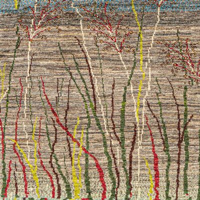 Tapis design - Full Moon Glow over Reedlands, Gabbehs Flora & Fauna - ZOLLANVARI INTERNATIONAL