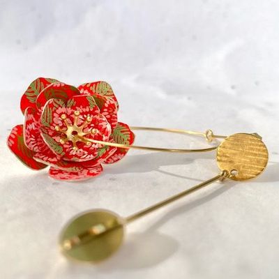 Bijoux - Boucles en papier japonais. - THE COCOTTE
