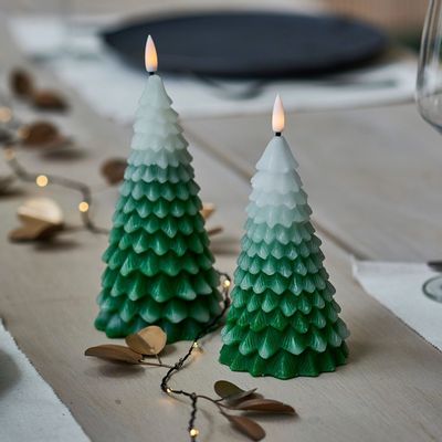 Christmas table settings - Winter Tree Candles - LIGHT STYLE LONDON