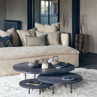 Coffee tables - BESIDE BOIS BRULE table - MAISON DE VACANCES