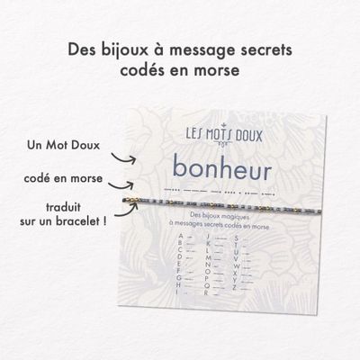 Bijoux - Bracelet Code Morse : Bonheur - LES MOTS DOUX