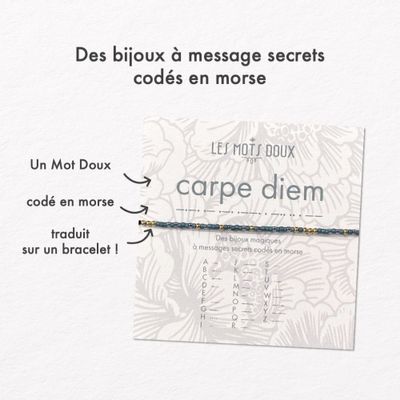 Jewelry - Morse Code Bracelet: Carpe Diem! - LES MOTS DOUX