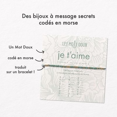 Bijoux - Bracelet Code Morse : je t'aime - LES MOTS DOUX