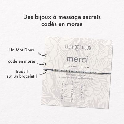 Bijoux - Bracelet Code Morse : Merci - LES MOTS DOUX