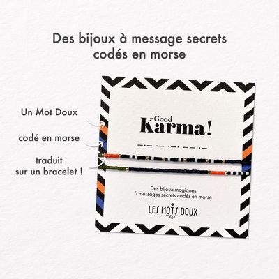 Jewelry - Good Karma” Winter Mix Morse Code Bracelet - LES MOTS DOUX