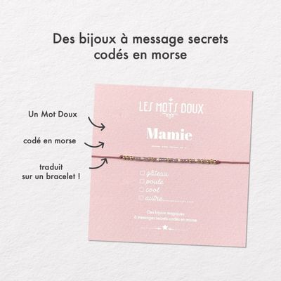 Jewelry - Morse Code Bracelet: Grandma - LES MOTS DOUX