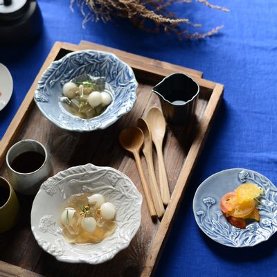 Bowls - Bowl and small plate - Michikusa - MARUMITSU POTERIE