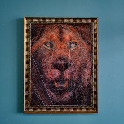 Paintings - LION/WORK OF ART/CONTEMPORARY ART - WALL DECORATION - ART NITKA