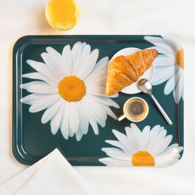 Trays - Rectangular design serving tray - Daisies 43x33 cm - MONBOPLATO