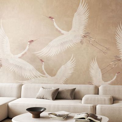 Decorative wall frescoes - The flight of the Heron - PAPERMINT