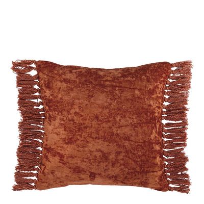 Fabric cushions - PAULA cushion cover iridescent burnt orange velvet - BLANC D'IVOIRE