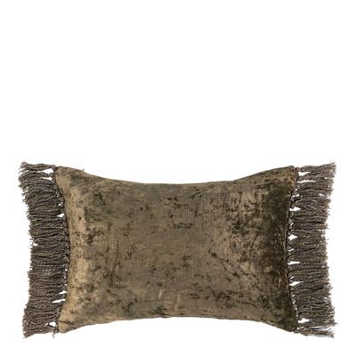Coussins textile - Housse de coussin PAULA velours irisé taupe - BLANC D'IVOIRE