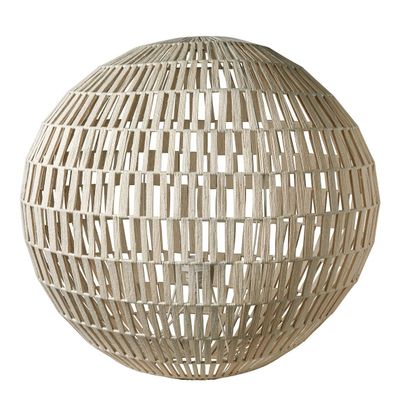 Table lamps - SPHERE white jute lamp - BLANC D'IVOIRE