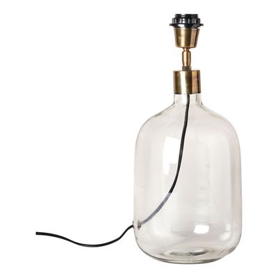 Table lamps - SUZANNE lamp base transparent glass - BLANC D'IVOIRE