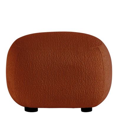 Poufs - Pouf LISETTE tissu bouclette terracotta - BLANC D'IVOIRE