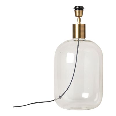 Table lamps - SUZANNE lamp base transparent glass - BLANC D'IVOIRE