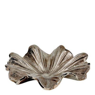 Plateaux - Set de 2 plateaux FLORA métal finition nickel vieilli  - BLANC D'IVOIRE