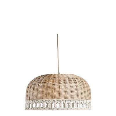 Hanging lights - JOSEPHINE natural rattan pendant light  - BLANC D'IVOIRE