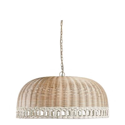 Hanging lights - JOSEPHINE natural rattan pendant light - BLANC D'IVOIRE