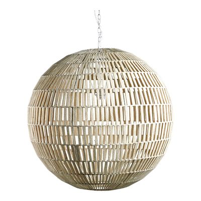 Hanging lights - SPHERE white jute pendant light - BLANC D'IVOIRE