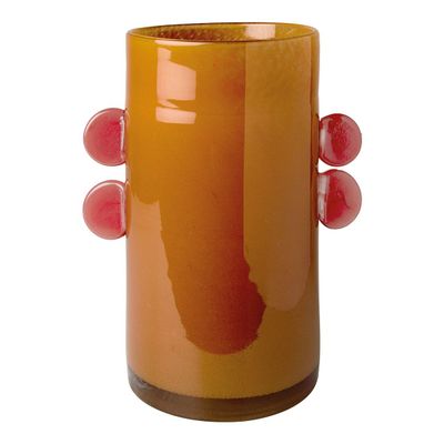 Decorative objects - PIPA vase orange glass - BLANC D'IVOIRE