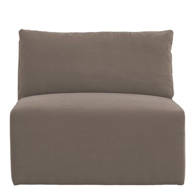 Sofas - LOU sofa taupe cotton velvet central module - BLANC D'IVOIRE