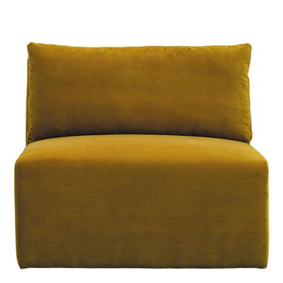 Sofas - LOU sofa saffron velvet central module - BLANC D'IVOIRE