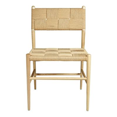 Chairs - JULIETTE rubber chair with blond wood finish  - BLANC D'IVOIRE