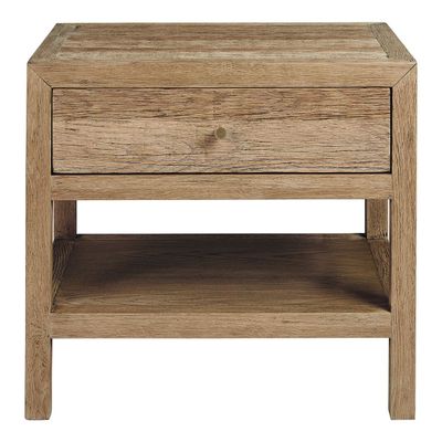 Night tables - MARCELLE bedside table recycled light oak  - BLANC D'IVOIRE