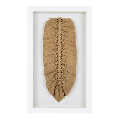 Paintings - FEUILLE cotton terracotta wall decoration  - BLANC D'IVOIRE