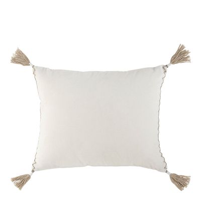 Fabric cushions - MATTEO white cotton velvet cushion cover - BLANC D'IVOIRE