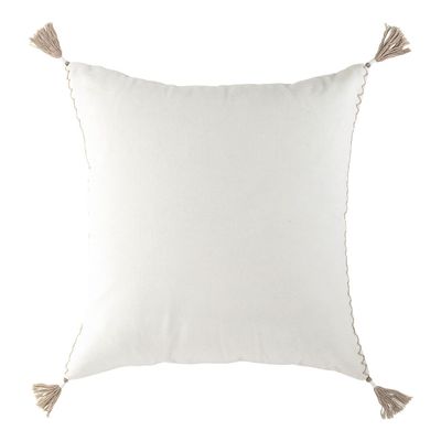 Fabric cushions - MATTEO white cotton velvet cushion cover - BLANC D'IVOIRE