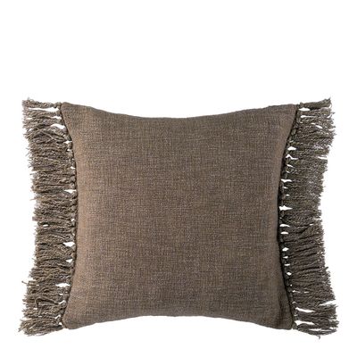 Fabric cushions - PAULA cushion cover iridescent taupe velvet - BLANC D'IVOIRE