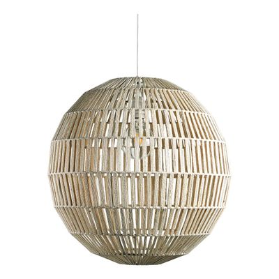 Suspensions - Suspension SPHERE jute blanche - BLANC D'IVOIRE