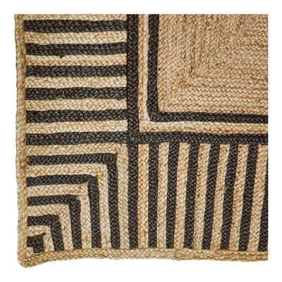 Tapis - Tapis DAMCO jute naturelle et noire  - BLANC D'IVOIRE