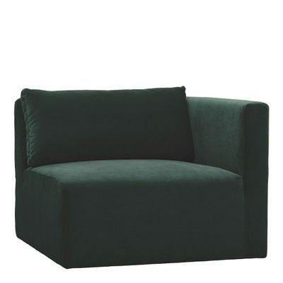 Sofas - LOU sofa forest green cotton velvet right module  - BLANC D'IVOIRE