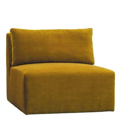 Sofas - LOU sofa saffron velvet central module  - BLANC D'IVOIRE