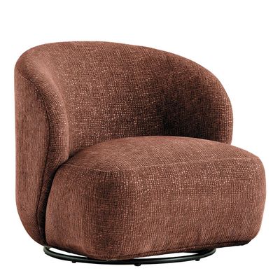 Armchairs - LISETTE armchair in rosewood velvet jacquard fabric  - BLANC D'IVOIRE