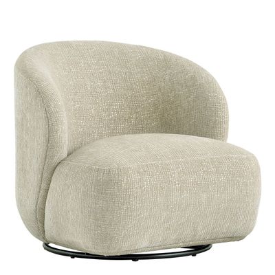 Armchairs - LISETTE armchair in sand velvet jacquard fabric  - BLANC D'IVOIRE