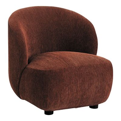 Armchairs - LISETTE armchair in brick red corduroy  - BLANC D'IVOIRE