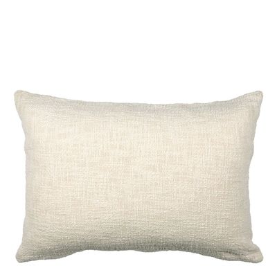 Coussins textile - Housse de coussin GALETS polycoton brodé rose et curry - BLANC D'IVOIRE
