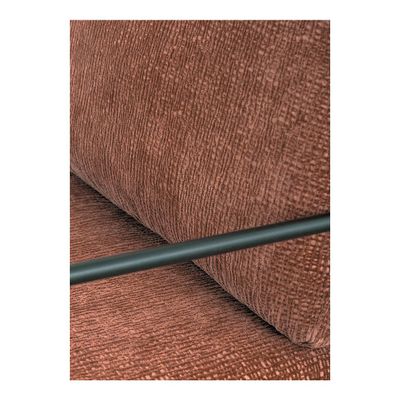 Armchairs - GASPARD armchair with removable cover in jacquard velvet fabric, rosewood and metal  - BLANC D'IVOIRE