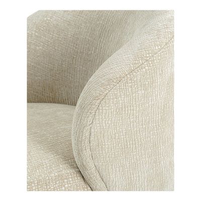 Armchairs - LISETTE armchair in sand velvet jacquard fabric - BLANC D'IVOIRE