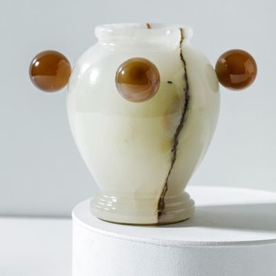 Design objects - Martha P Vase with Sphere - HOME WISH STUDIO