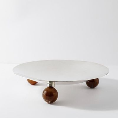 Design objects - Silver center piece with 3 spheres. - HOME WISH STUDIO